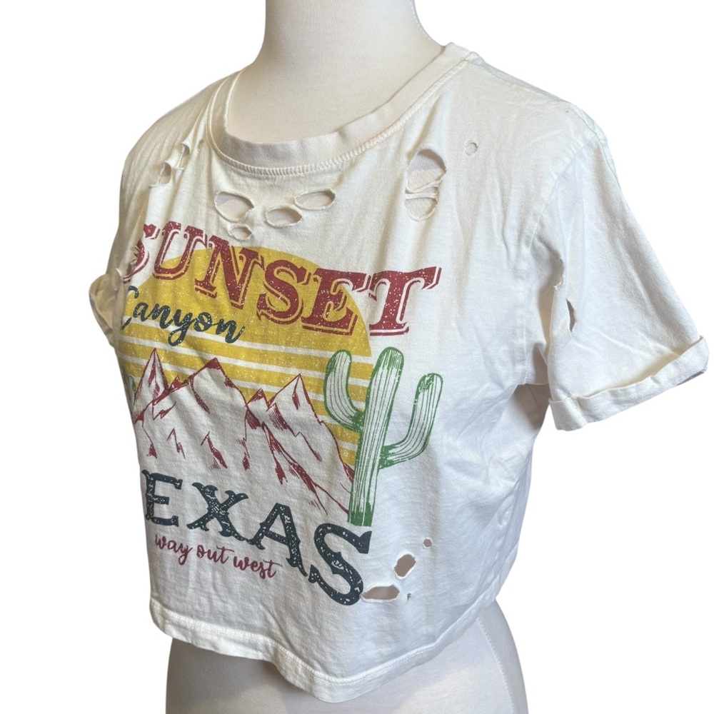 White Graphic Crop Top - Picture 8 of 13